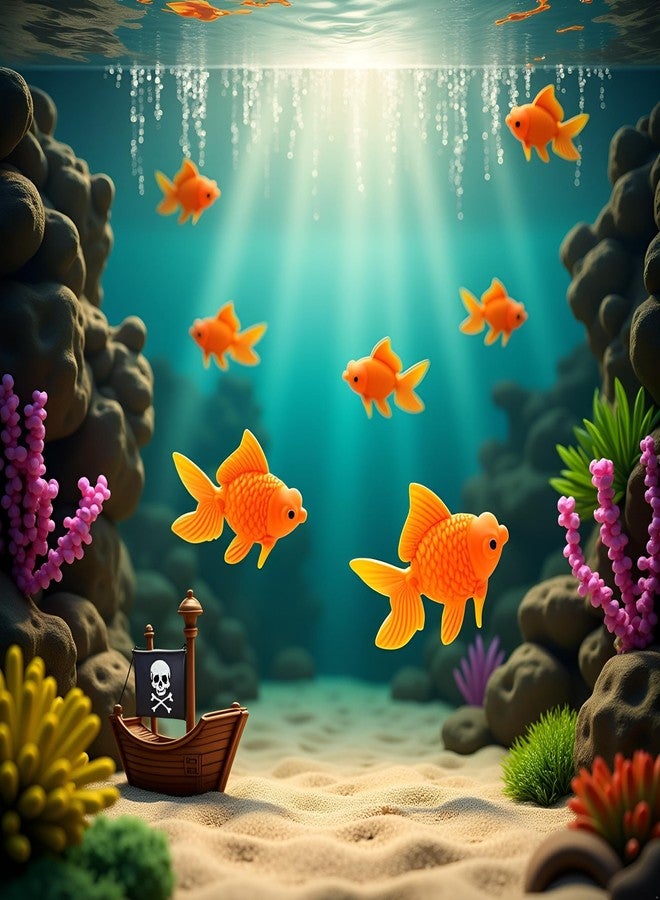 WaigN 10Pcs Orange Aquarium Fish Bowl Tank Artificial Floating Plastic Decor Goldfish Ornament Fish Tank Decoration Aquarium Décor Thematic Ornaments - Image 4